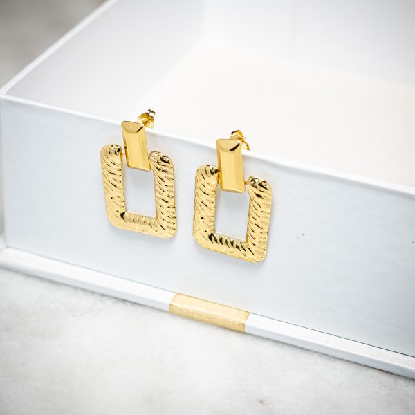 Gold Frame Earring