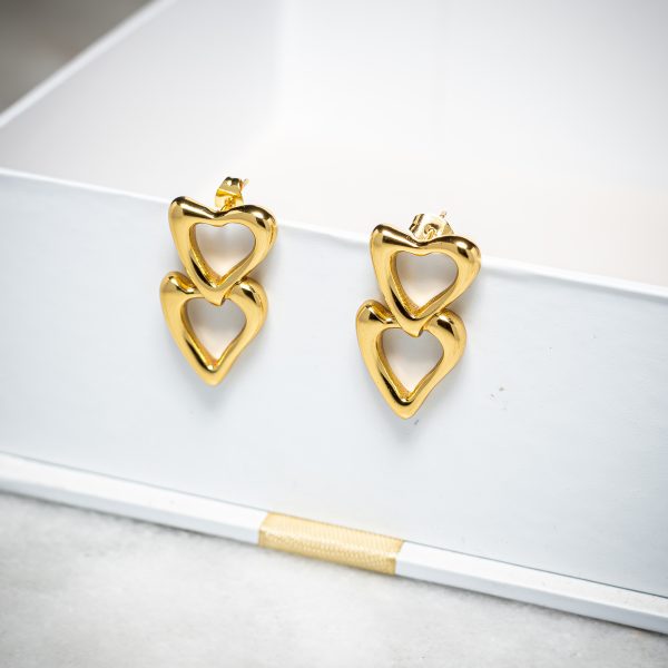 Double Heart Earring