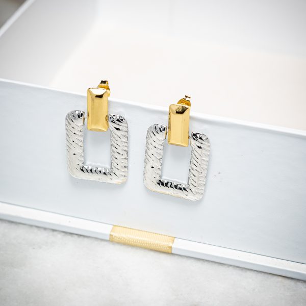 Gold Frame Earring