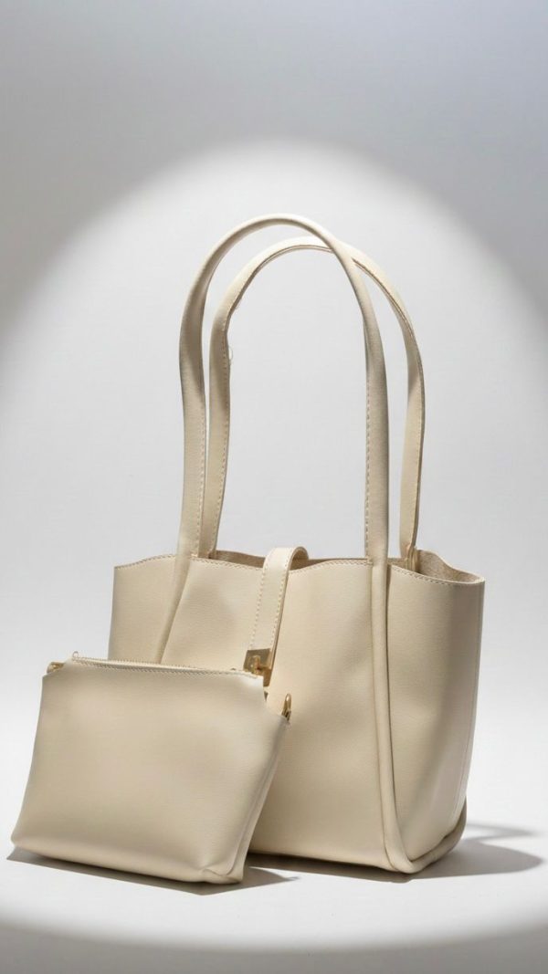 Leather tote bag